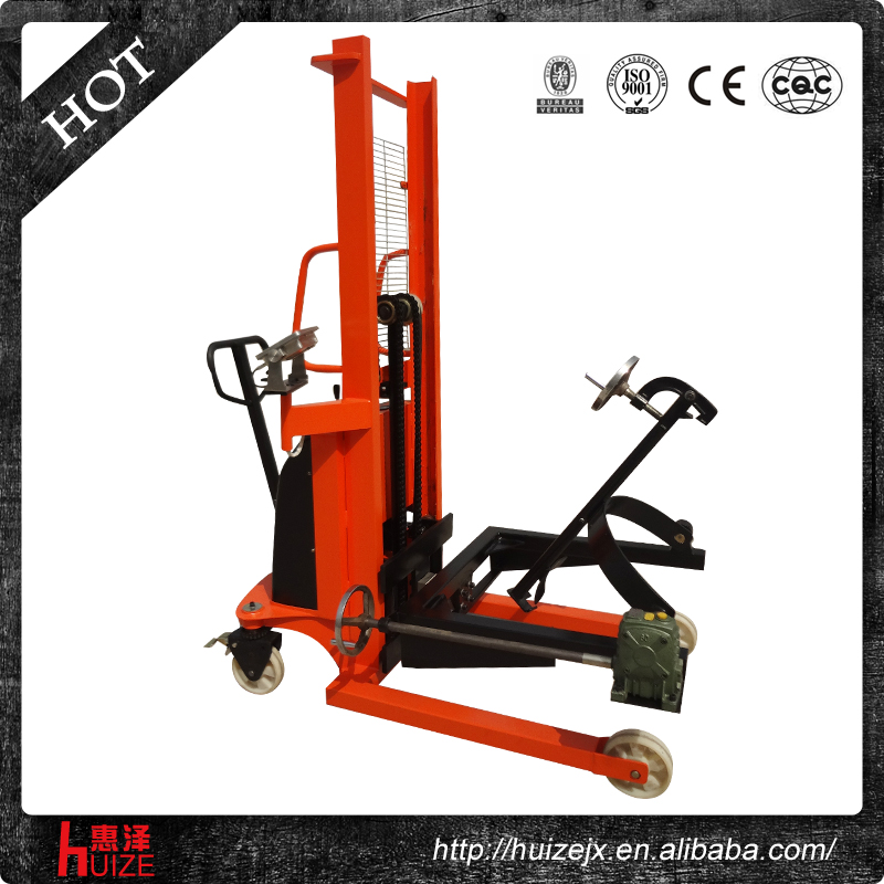 半電動稱重油桶車（夾鐵桶，手搖翻轉(zhuǎn)倒料）